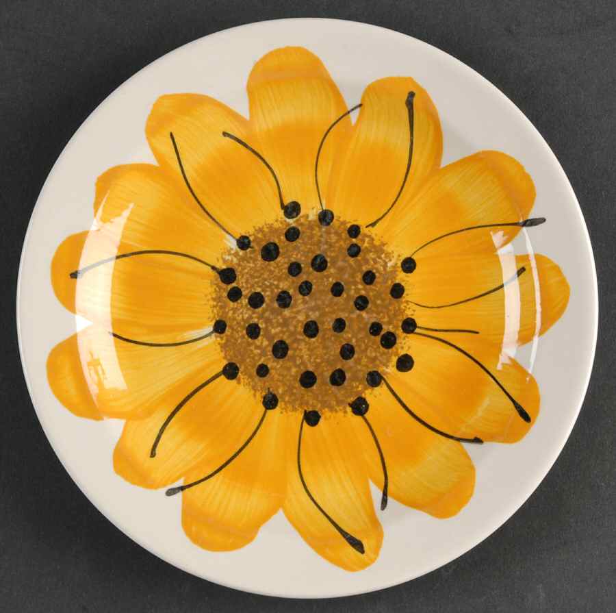Sunflower Bread & Butter Plate by Island Worcester-1