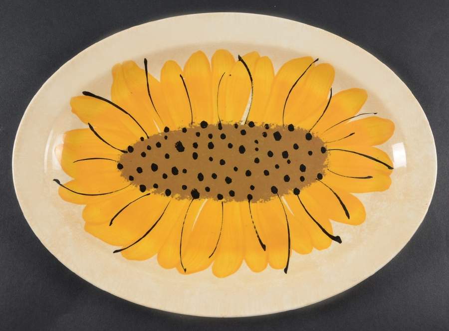 Sunflower 13" Oval Serving Platter by Island Worcester-1