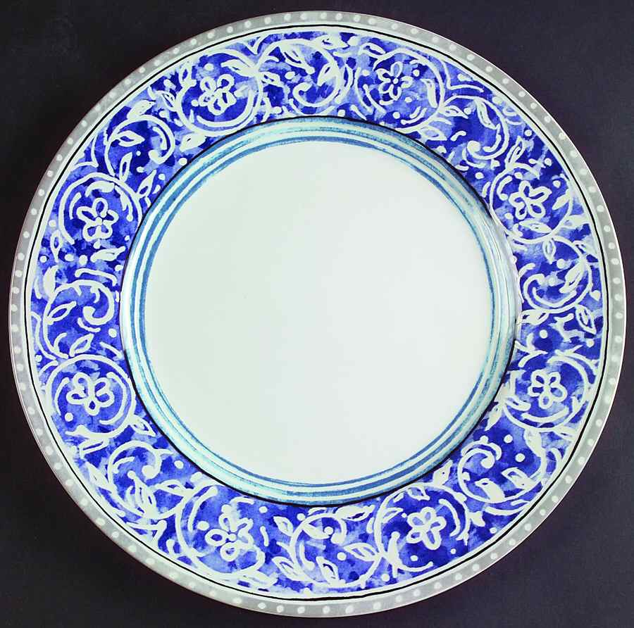 Madrigal Blue Dinner Plate by Interiors (PTS)-1
