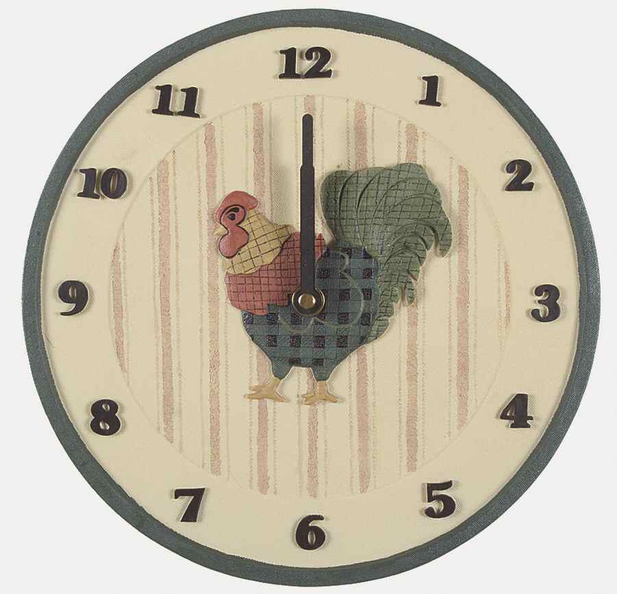 Rooster Morn Hanging Wall Clock by International-1