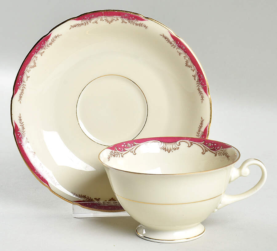 IMB26 Footed Cup & Saucer Set by Imperial Bohemian-1