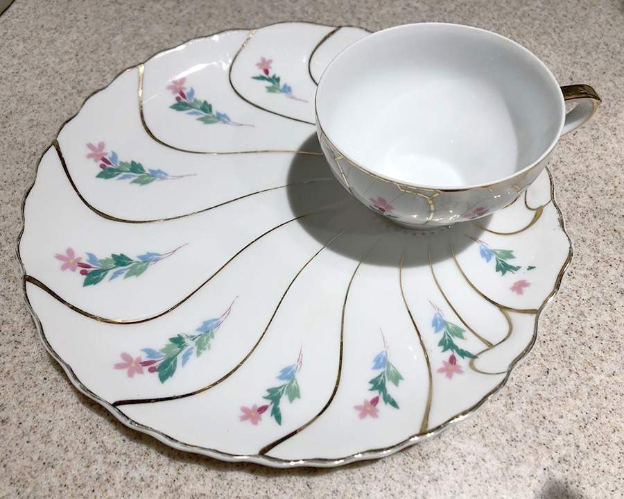 INA7 Snack Plate & Cup Set by Inarco (Japan)-1