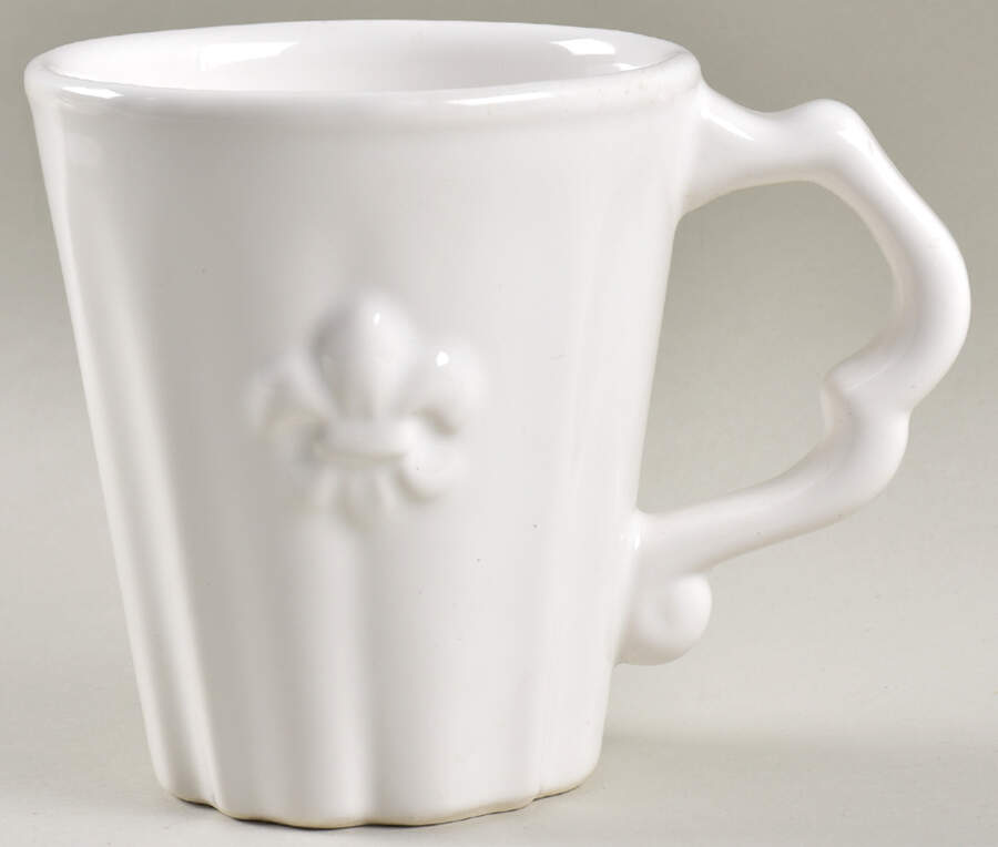 Fleur de Lys White Mug by Intrada-1