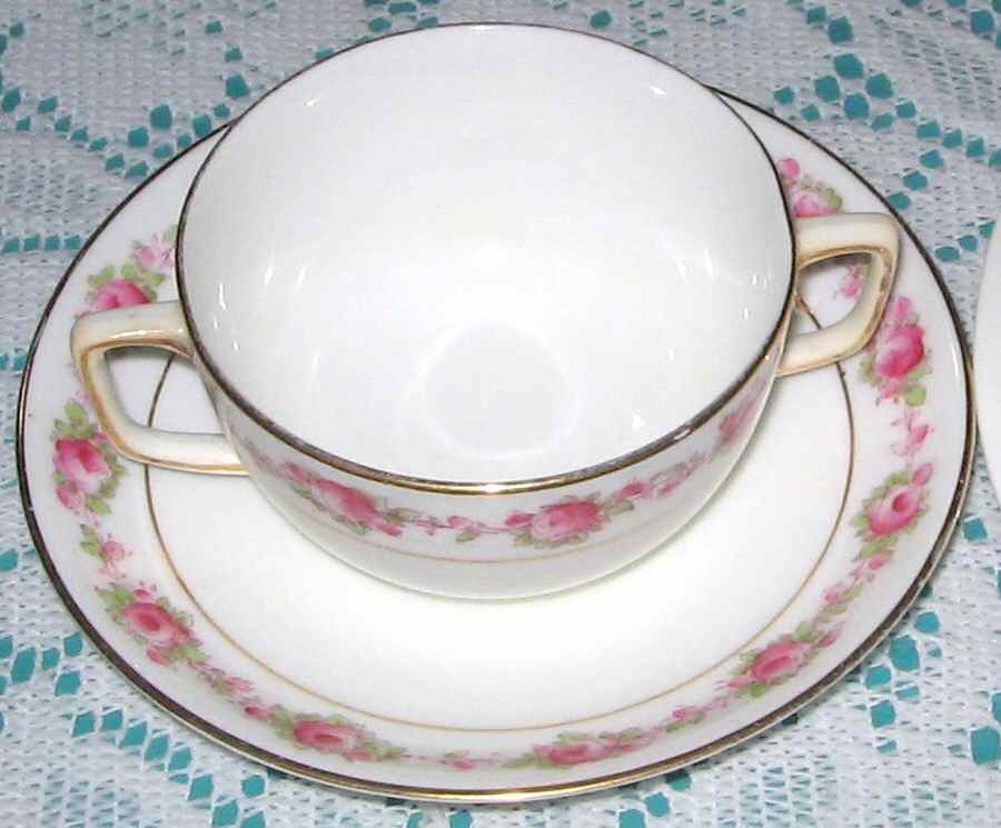 T1041 Flat Bouillon Cup & Saucer by Imperial Connaught-1