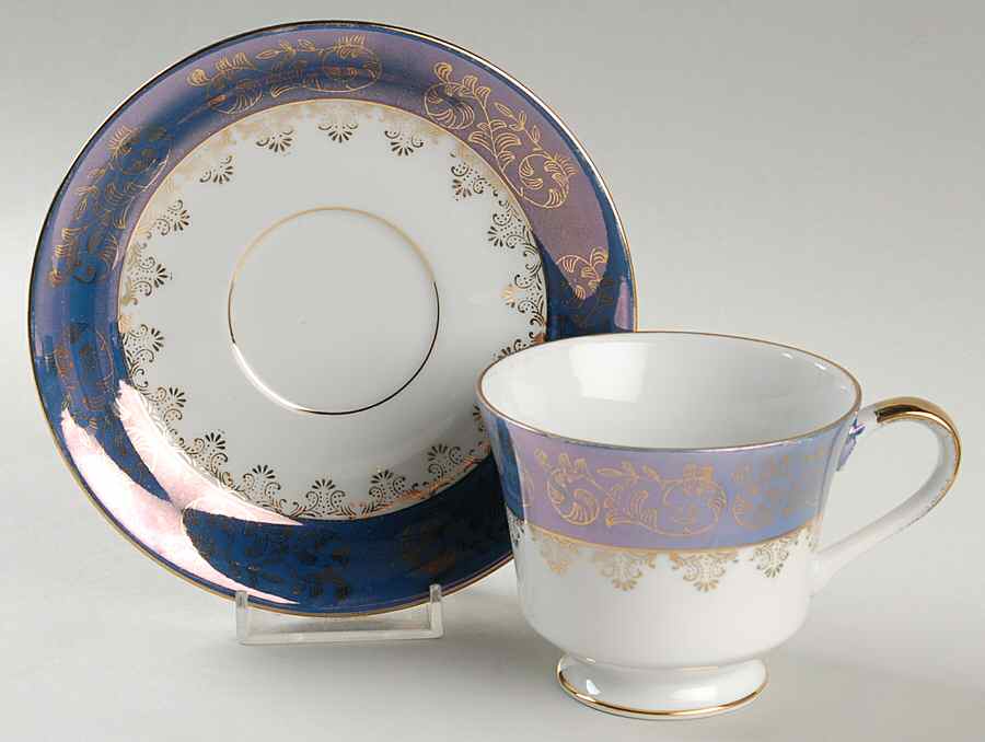 E-3966 Footed Cup & Saucer Set by Inarco (Japan)-1