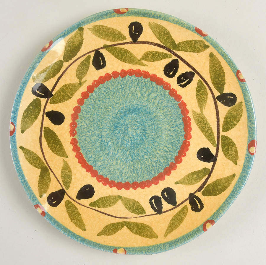 Tuscan Olives Salad Plate by Italica Ars-1