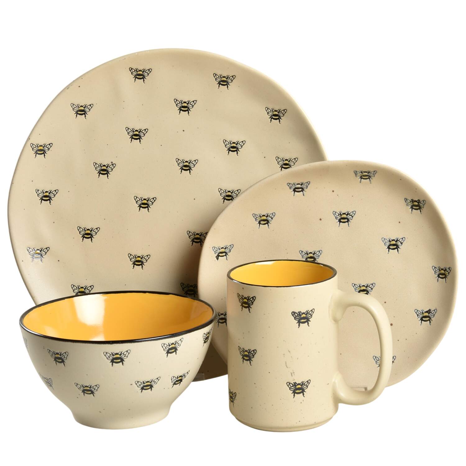 Barney Bee Repeat 4 Piece Place Setting by In Homestylez-1