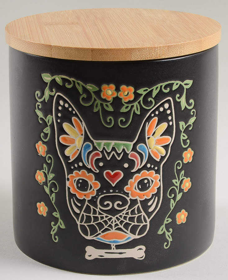 Calvin Sugar Skull-Day of the Dead 5" Canister & Lid by In Homestylez-1