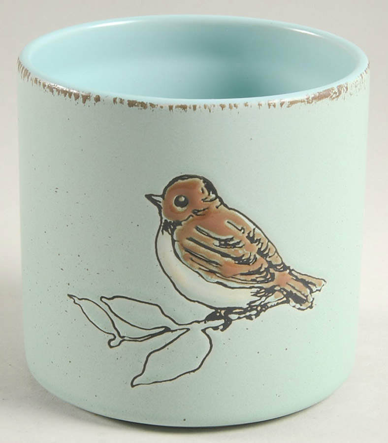 Easter Bird Aqua Small Canister No Lid by In Homestylez-1