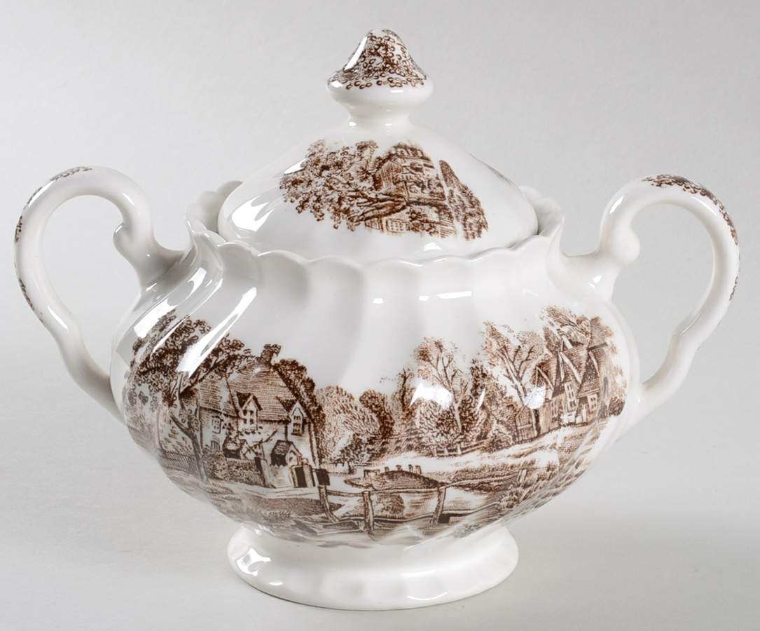 Cotswold Brown Sugar Bowl & Lid by Johnson Brothers-1