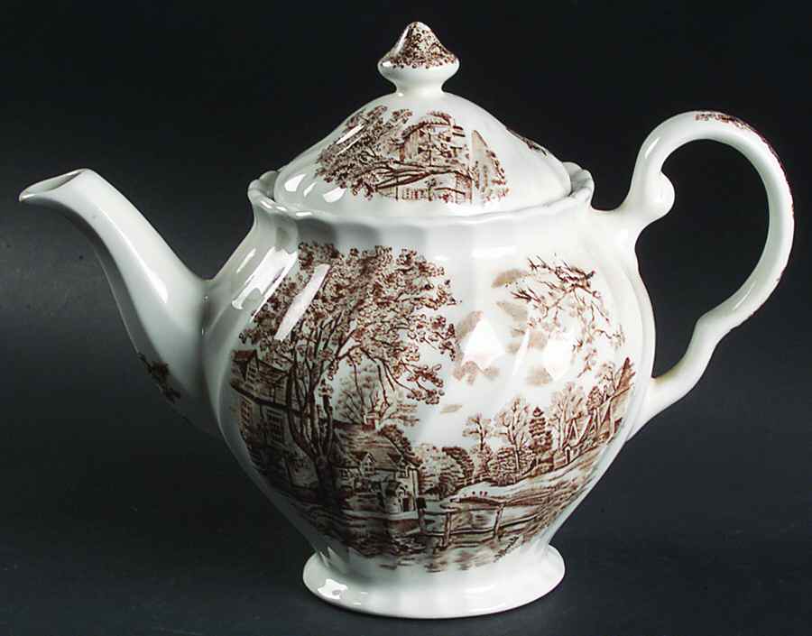 Cotswold Brown Teapot & Lid by Johnson Brothers-1