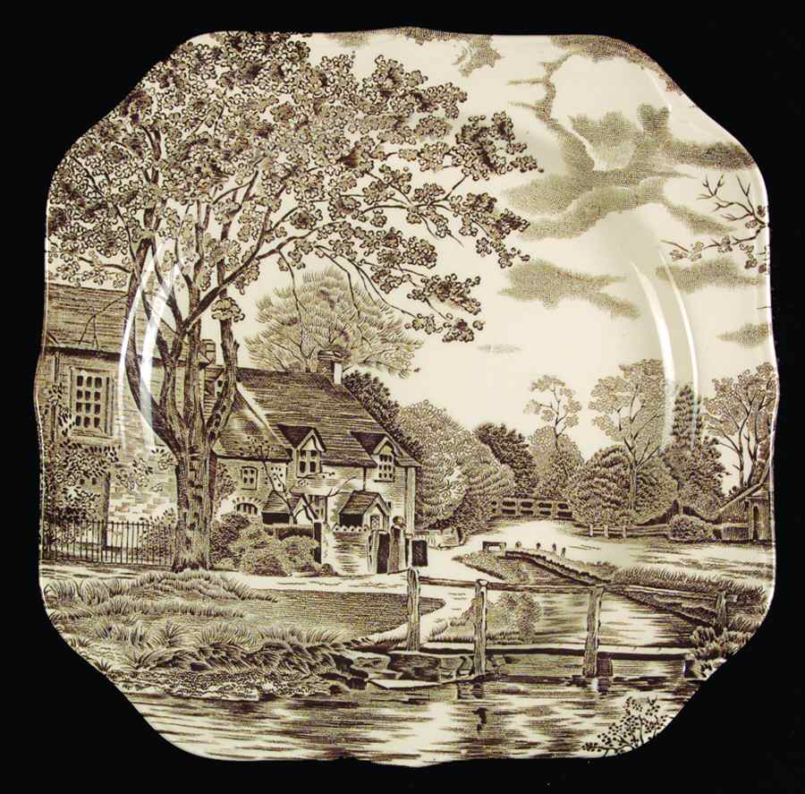 Cotswold Brown Square Dinner Plate by Johnson Brothers-1