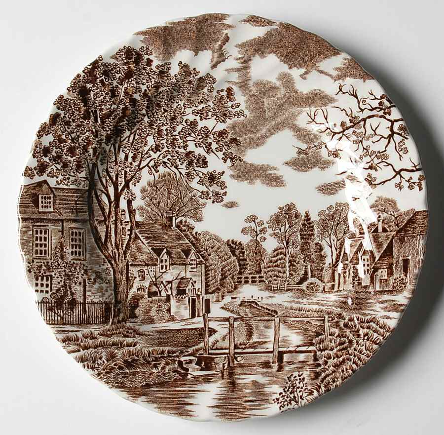 Cotswold Brown Dessert/Pie Plate by Johnson Brothers-1