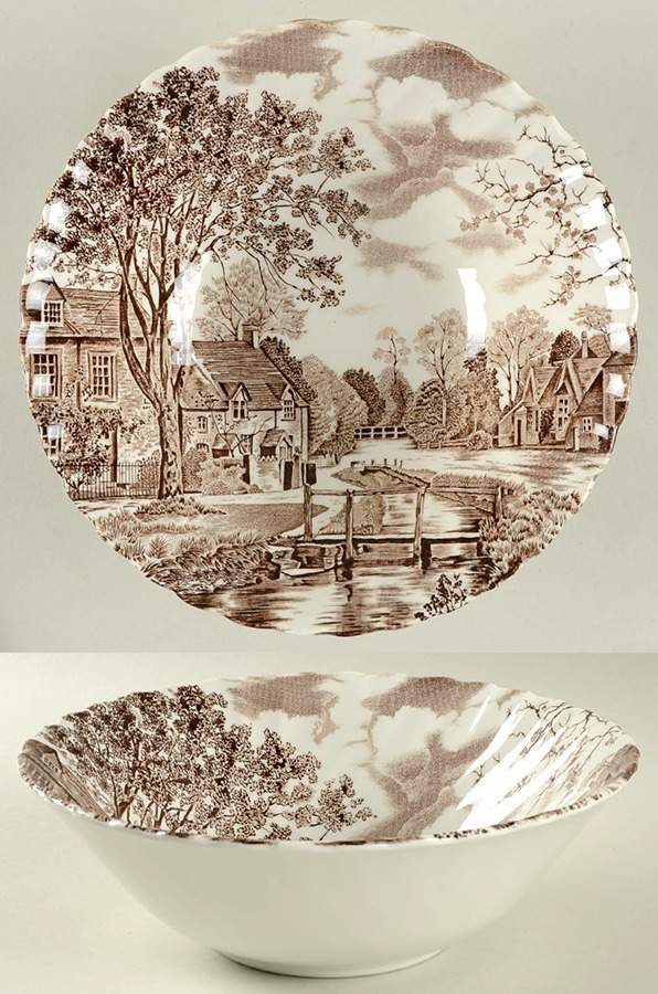 Cotswold Brown 8" Round Vegetable Bowl by Johnson Brothers-1