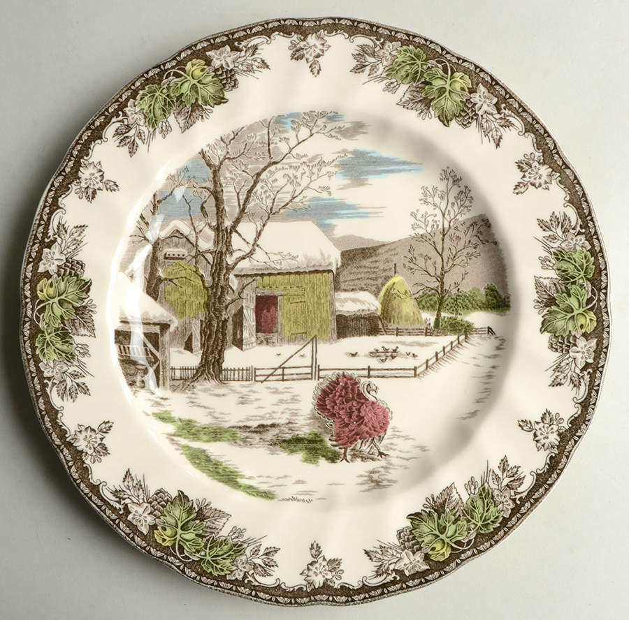 Friendly Village, The ("Made in England" Backstamp) Large Dinner Plate by Johnson Brothers-1
