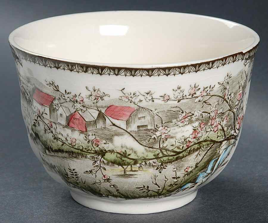 Friendly Village, The ("Made in England" Backstamp) Open Sugar Bowl by Johnson Brothers-1