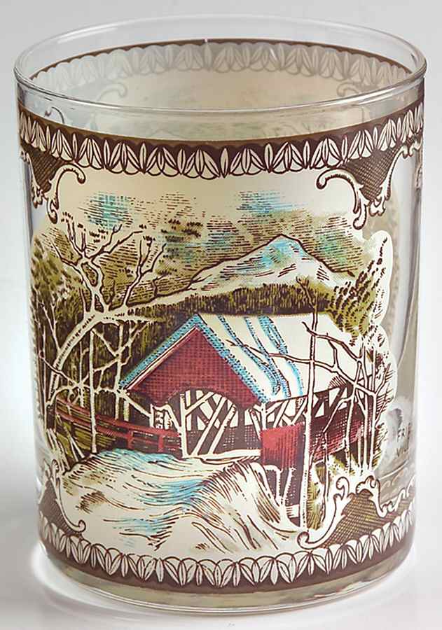 Friendly Village, The ("Made in England" Backstamp) 12 Oz Glassware Double Old Fashioned by Johnson Brothers-1