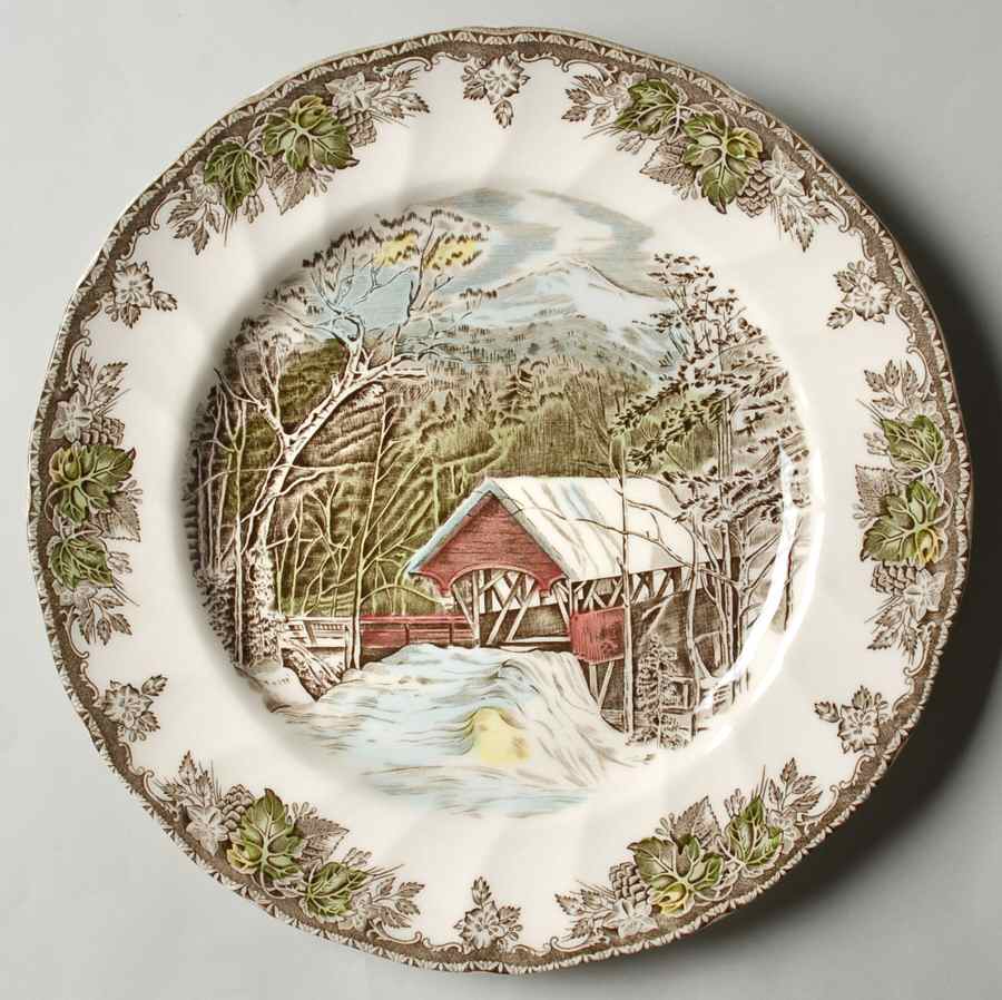 Friendly Village, The ("Made in England" Backstamp) Buffet/Dinner Plate by Johnson Brothers-1