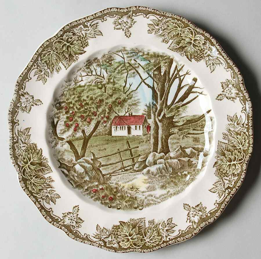 Friendly Village, The ("Made in England" Backstamp) Luncheon Plate by Johnson Brothers-1