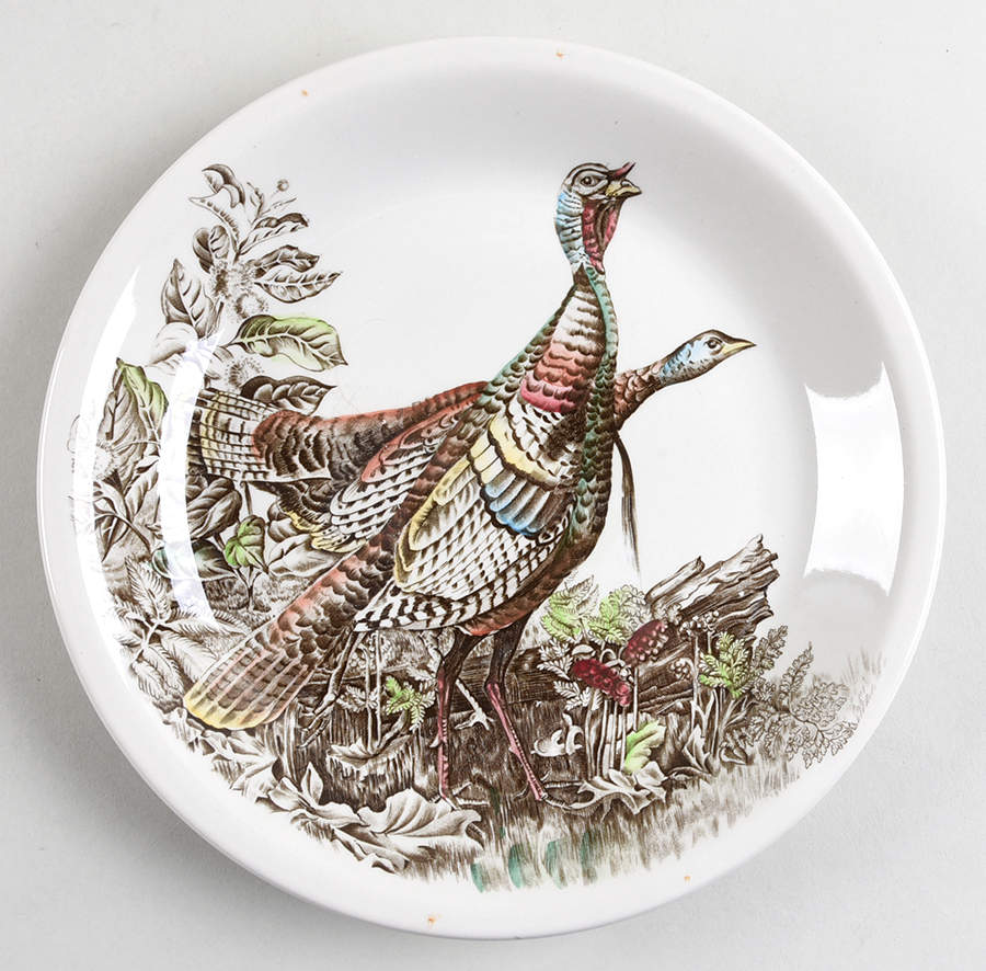 Game Birds White Pie Serving Plate by Johnson Brothers-1