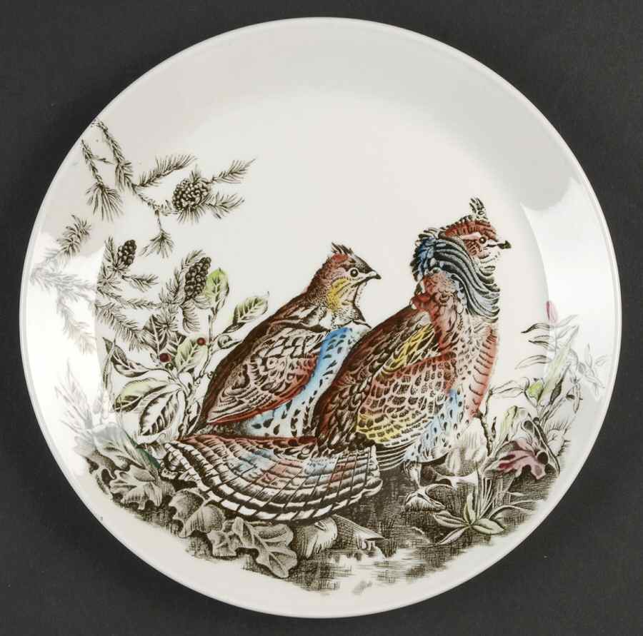 Game Birds White Salad Plate by Johnson Brothers-1