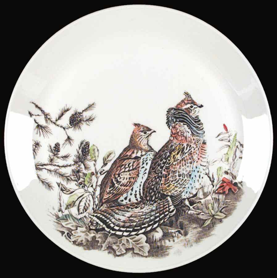 Game Birds White Dinner Plate by Johnson Brothers-1