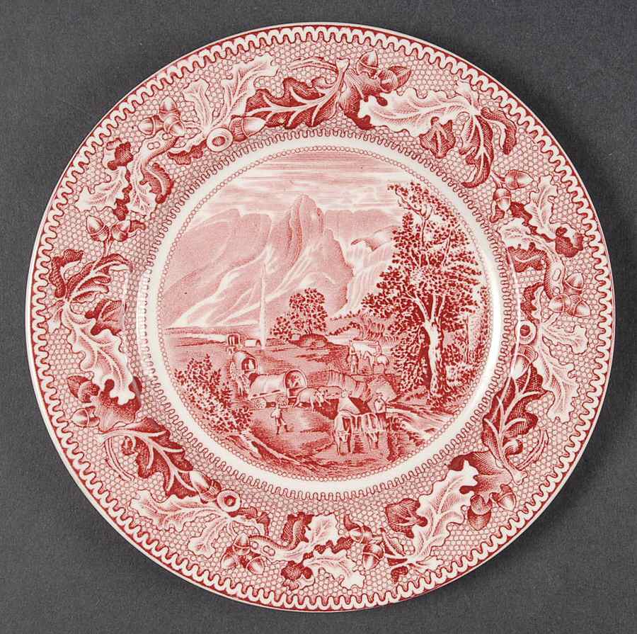 Historic America Pink Bread & Butter Plate by Johnson Brothers-1