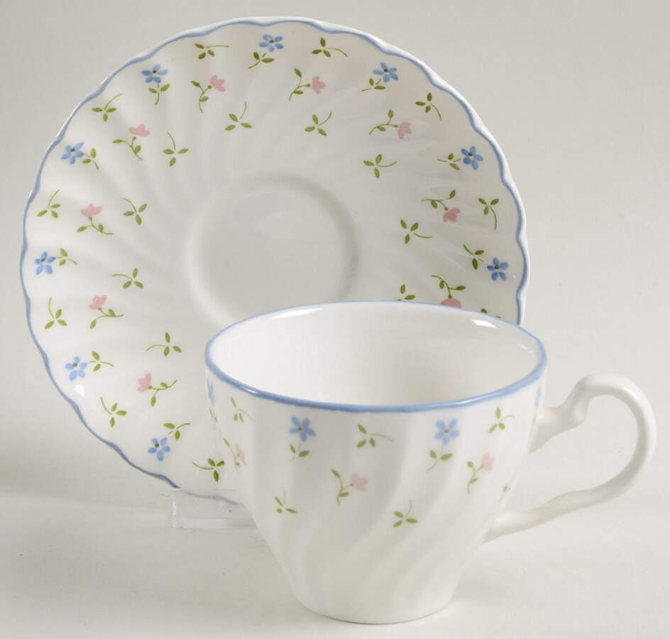 Melody Flat Cup & Saucer Set by Johnson Brothers-1