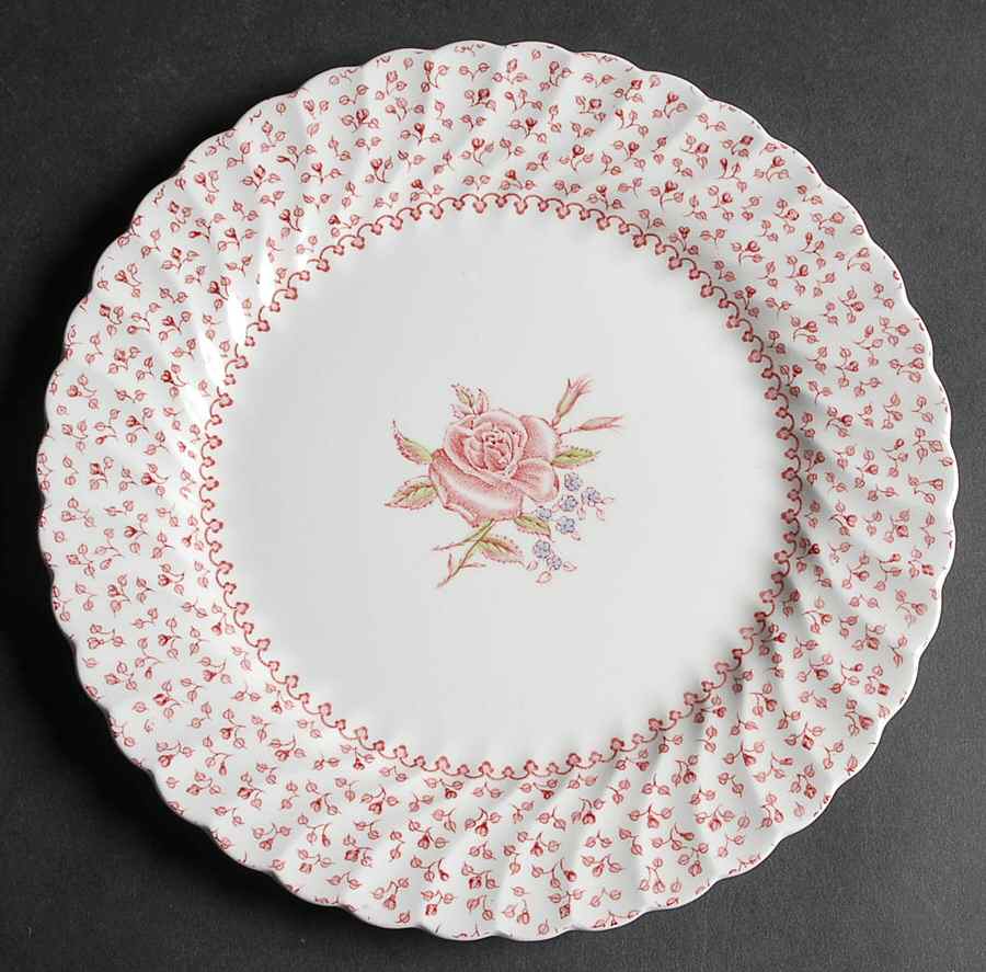 Rose Bouquet Pink Luncheon Plate by Johnson Brothers-1