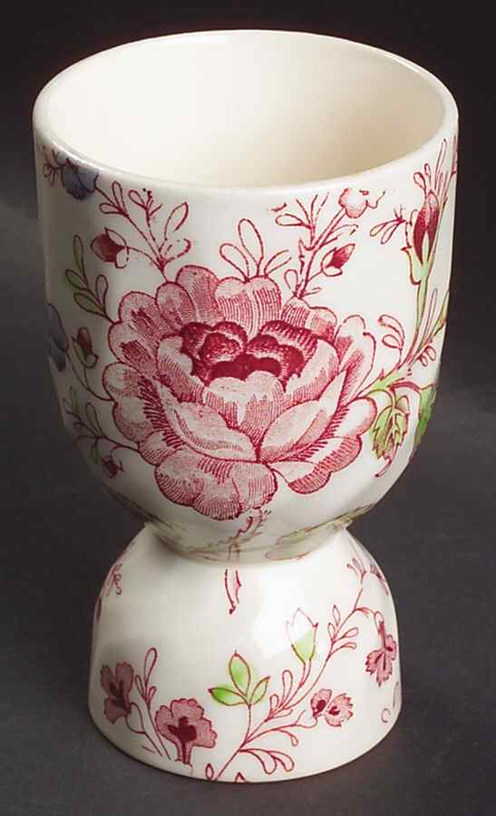 Rose Chintz Pink ("Made in England" Mark) Double Egg Cup by Johnson Brothers-1