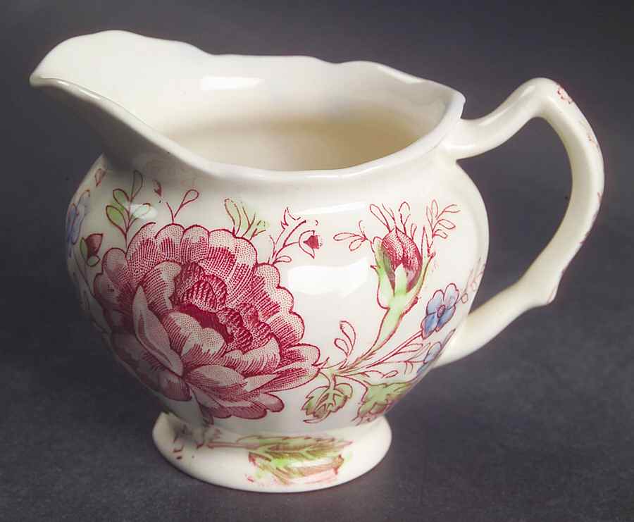 Rose Chintz Pink ("Made in England" Mark) Mini Creamer by Johnson Brothers-1