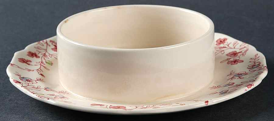 Rose Chintz Pink ("Made in England" Mark) Round Butter No Lid by Johnson Brothers-1