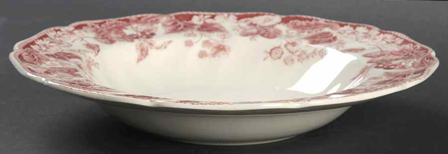 Strawberry Fair Pink Rim Soup Bowl by Johnson Brothers-1