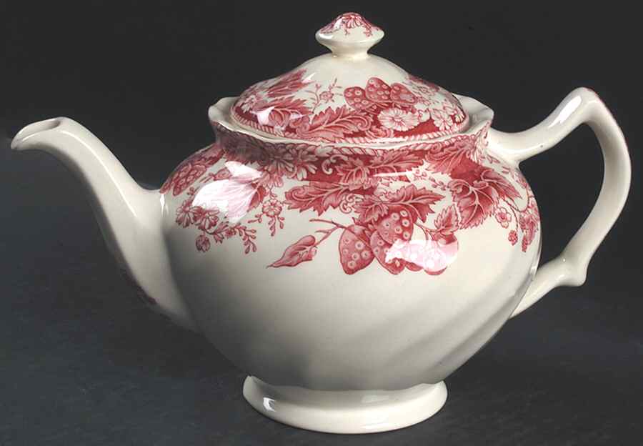 Strawberry Fair Pink Teapot & Lid by Johnson Brothers-1