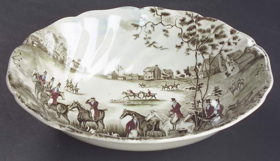 Tally Ho 9" Oval Vegetable Bowl by Johnson Brothers-1