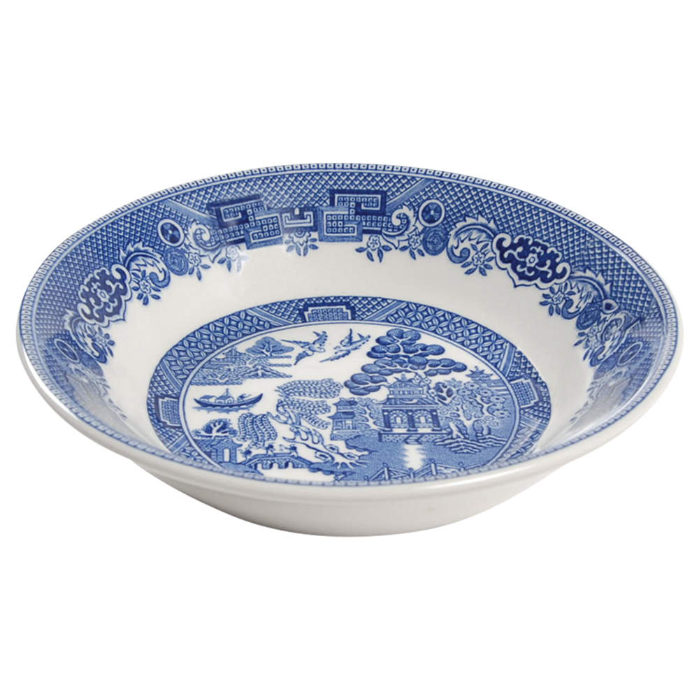 Willow Blue (Made in England, Earthenware, Newer) Fruit/Dessert (Sauce) Bowl by Johnson Brothers-1