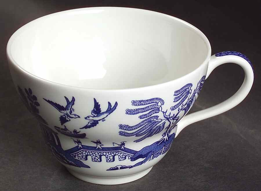 Willow Blue (Made in England, Earthenware, Newer) Oversized Cup by Johnson Brothers-1