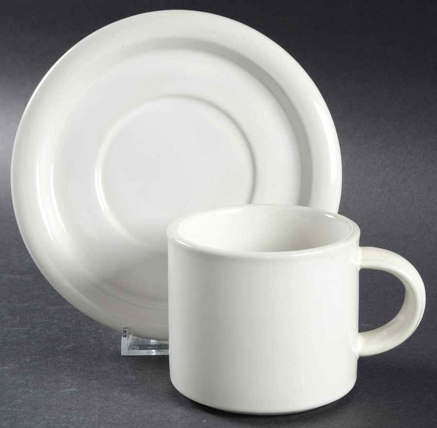 China Seas White Flat Cup & Saucer Set by Jepcor-1