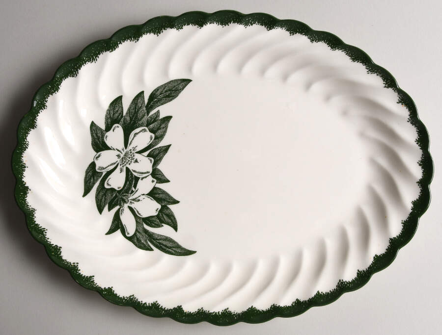 Forest Dogwood 11" Oval Serving Platter by Joni China-1