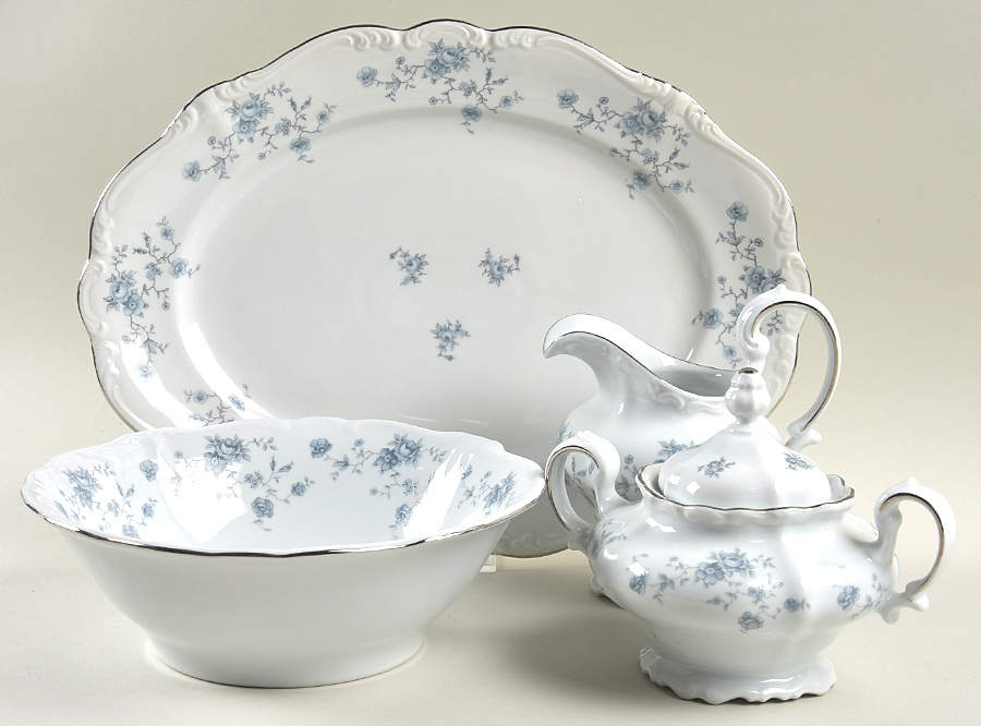 Blue Garland (Thailand Traditions) 5 Piece Hostess Set by Johann Haviland-1