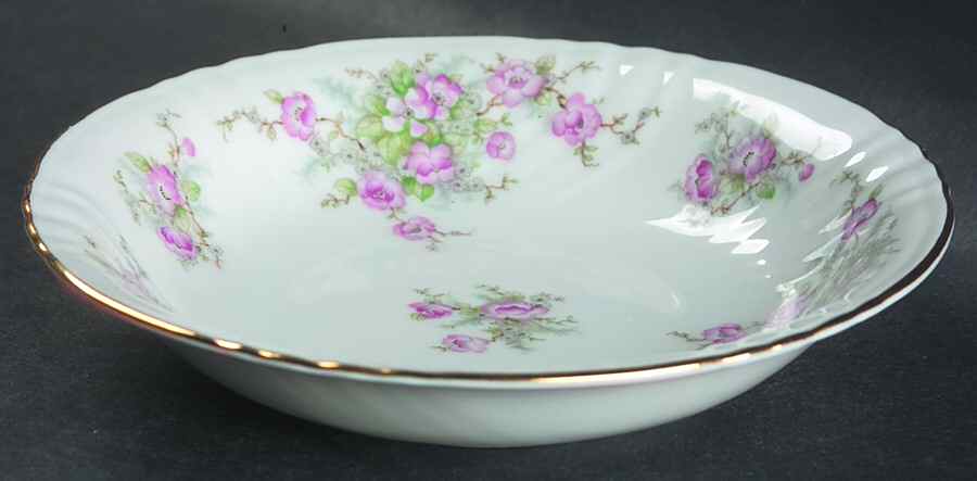 Bridal Rose (No Verge, All White) Fruit/Dessert (Sauce) Bowl by Johann Haviland-1