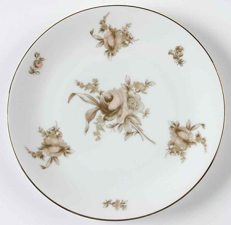 Brown Rose Salad Plate by Johann Haviland-1