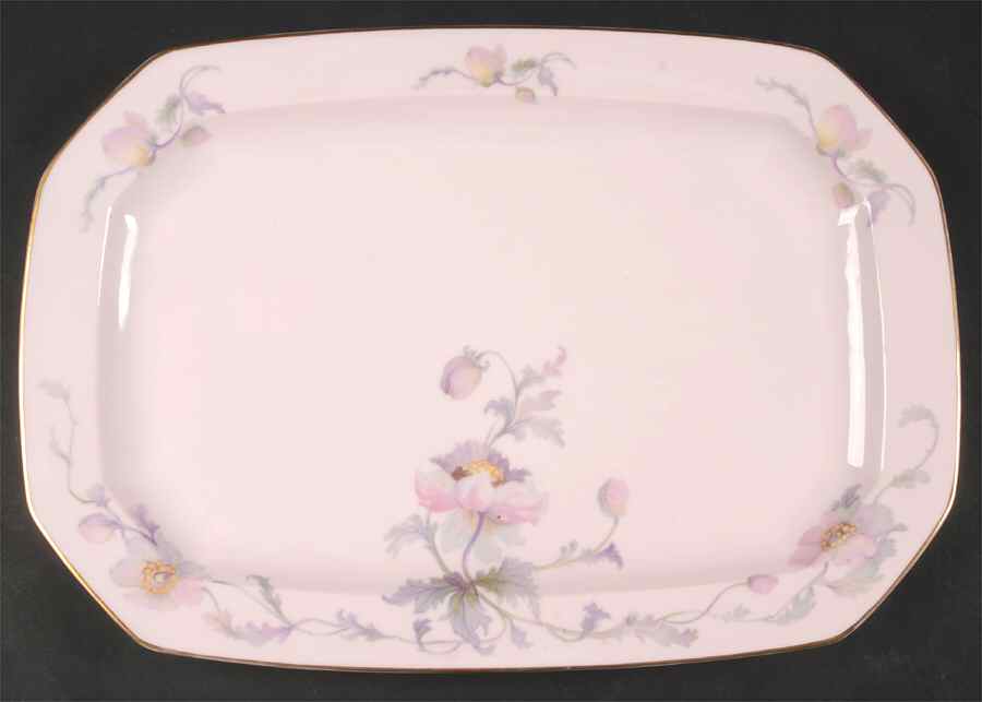 Dogwood (Gold Trim) 15" Oval Serving Platter by Johann Haviland-1