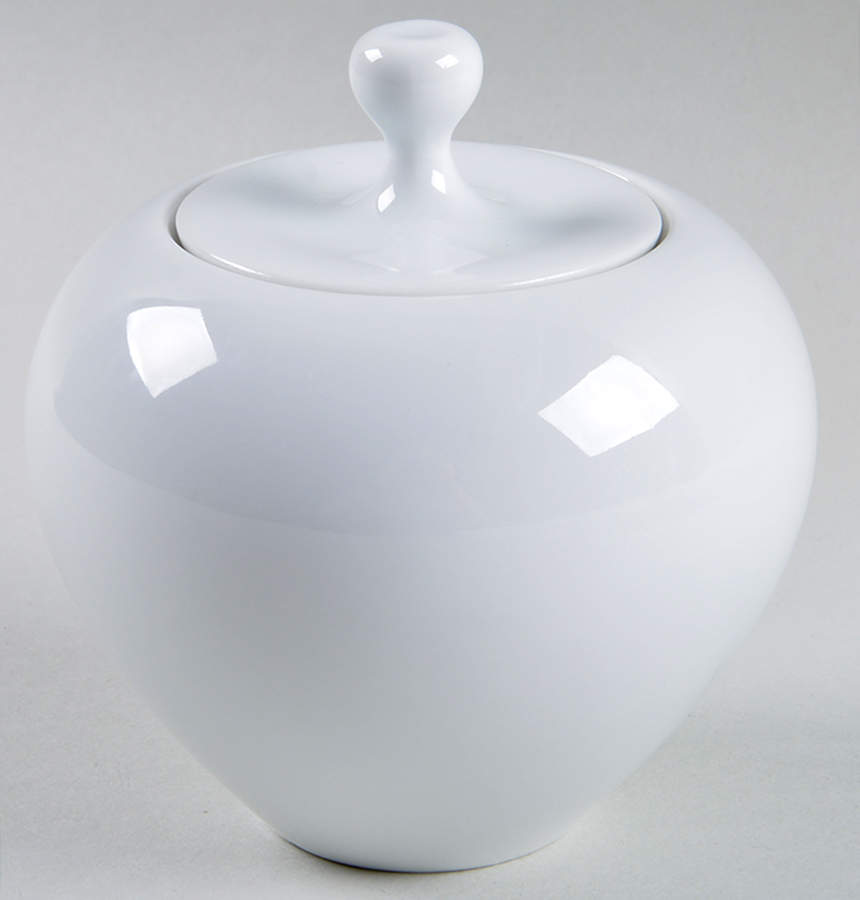 Eva White Sugar Bowl & Lid by Johann Haviland-1