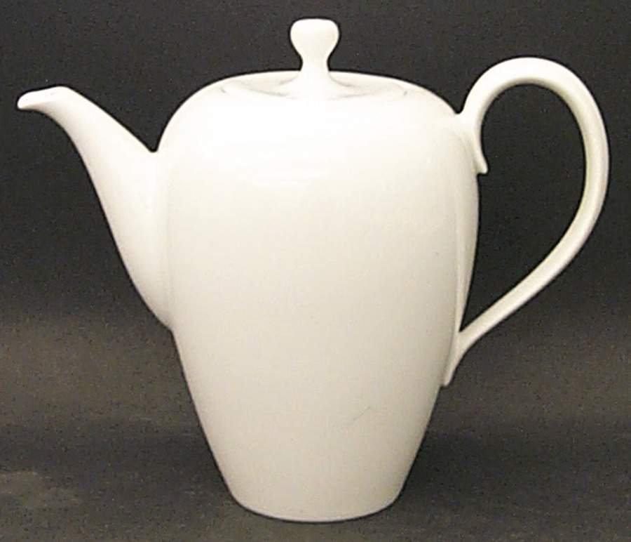 Eva White Small Coffee Pot & Lid by Johann Haviland-1