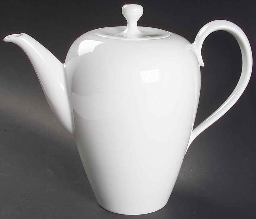 Eva White Coffee Pot & Lid by Johann Haviland-1