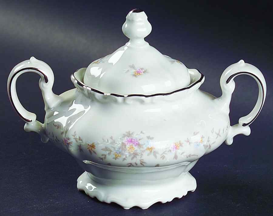 Floral Splendor Sugar Bowl & Lid by Johann Haviland-1