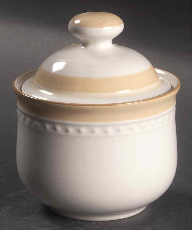 Golden Band Sugar Bowl & Lid by Johann Haviland-1