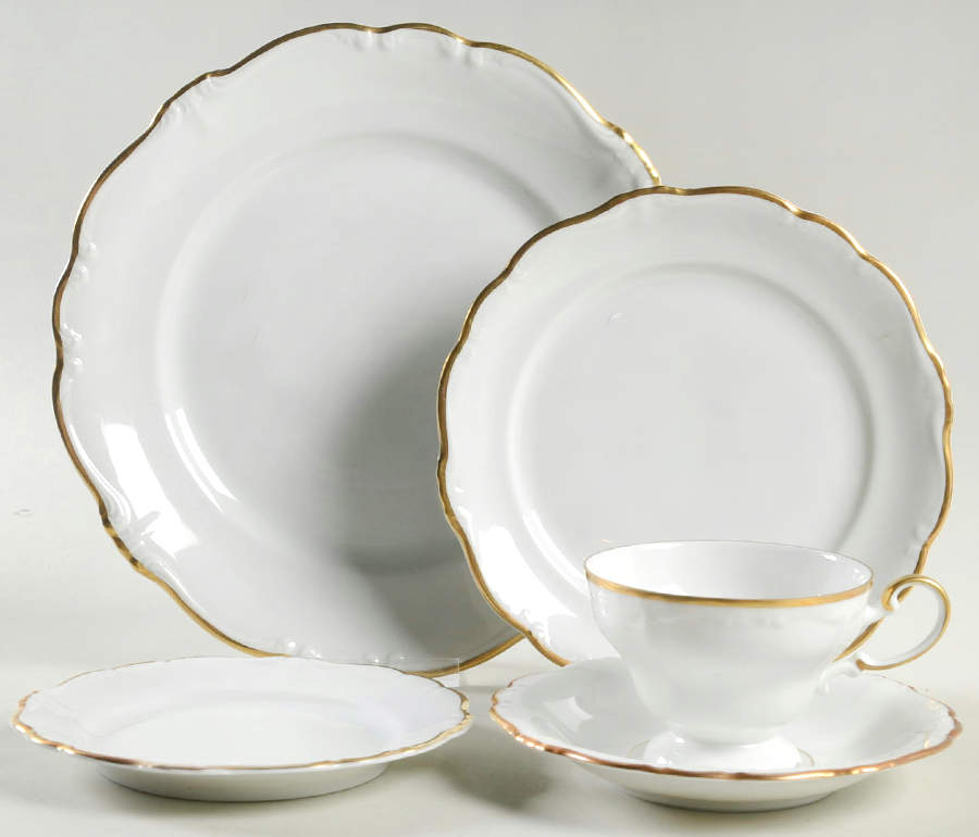 Gold Baroque 5 Piece Place Setting by Johann Haviland-1