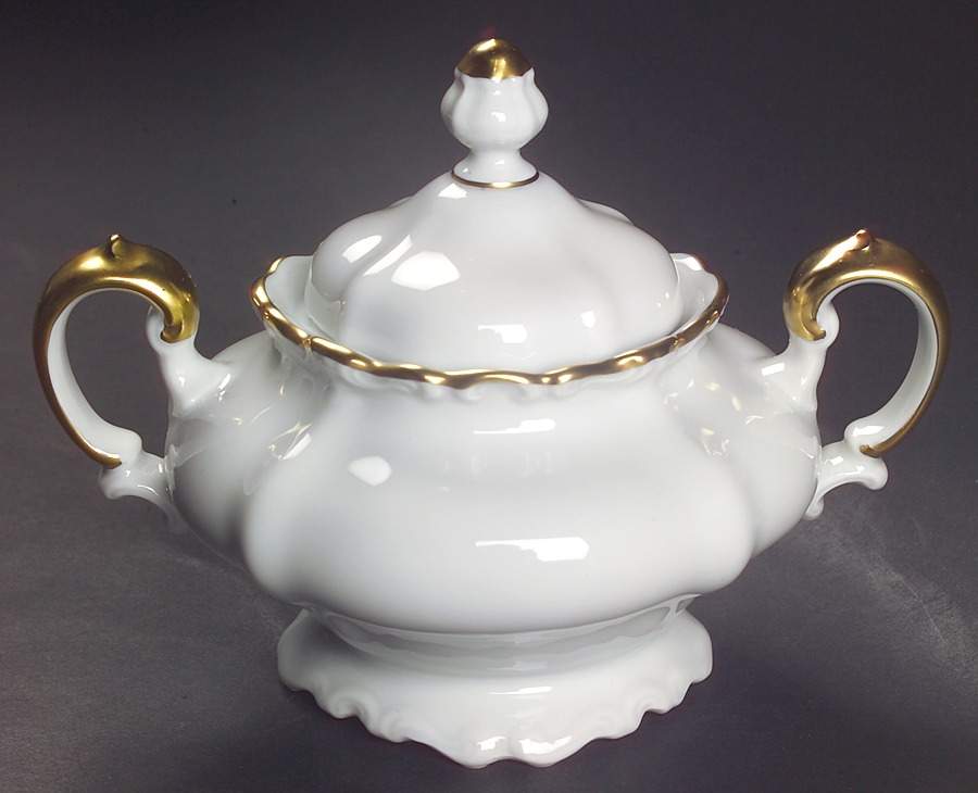 Gold Baroque Sugar Bowl & Lid by Johann Haviland-1